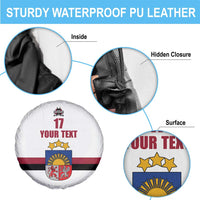 Custom Latvia Ice Hockey Champions Spare Tire Cover Come on Latvija White style