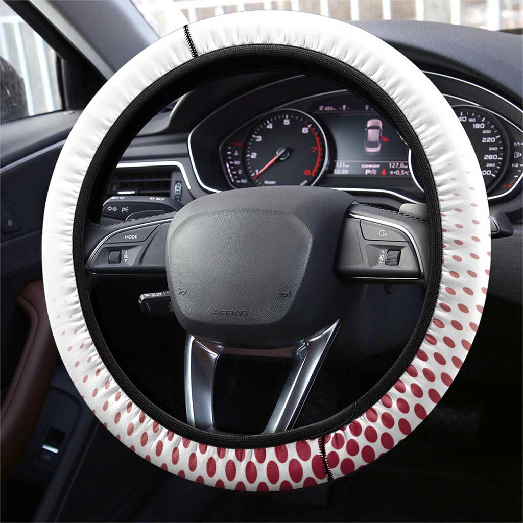 Latvia Ice Hockey Champions Steering Wheel Cover Come on Latvija White style