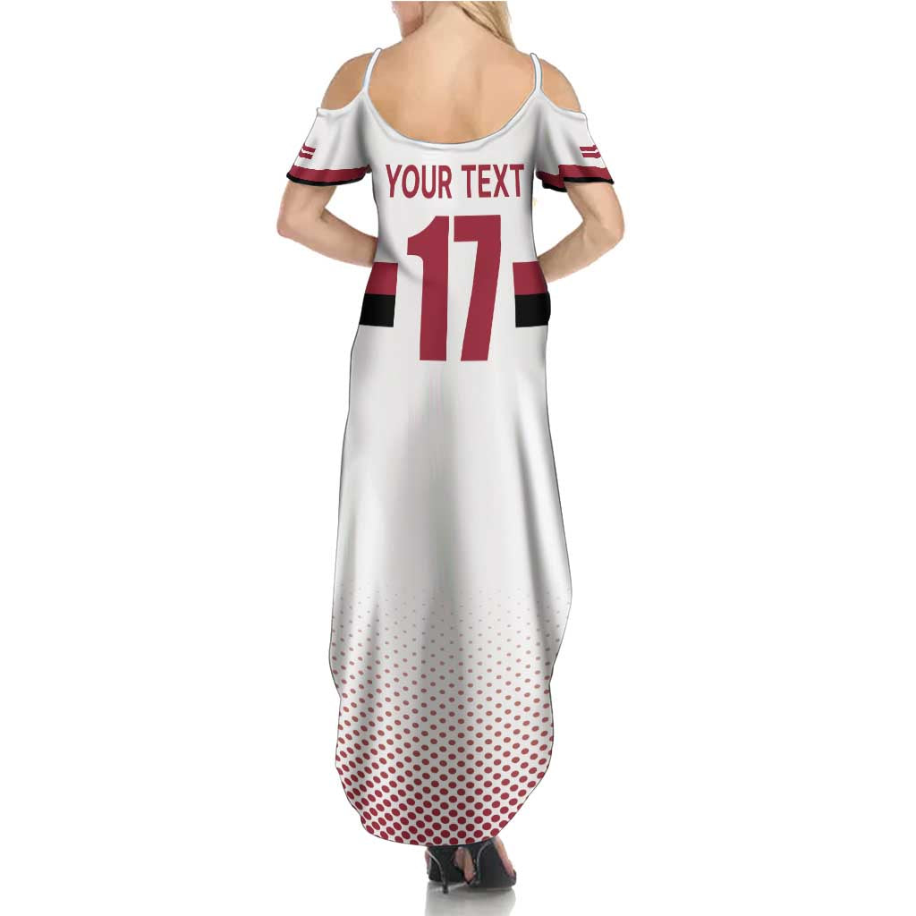 Custom Latvia Ice Hockey Champions Summer Maxi Dress Come on Latvija White style