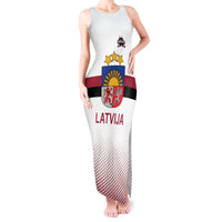 Custom Latvia Ice Hockey Champions Tank Maxi Dress Come on Latvija White style