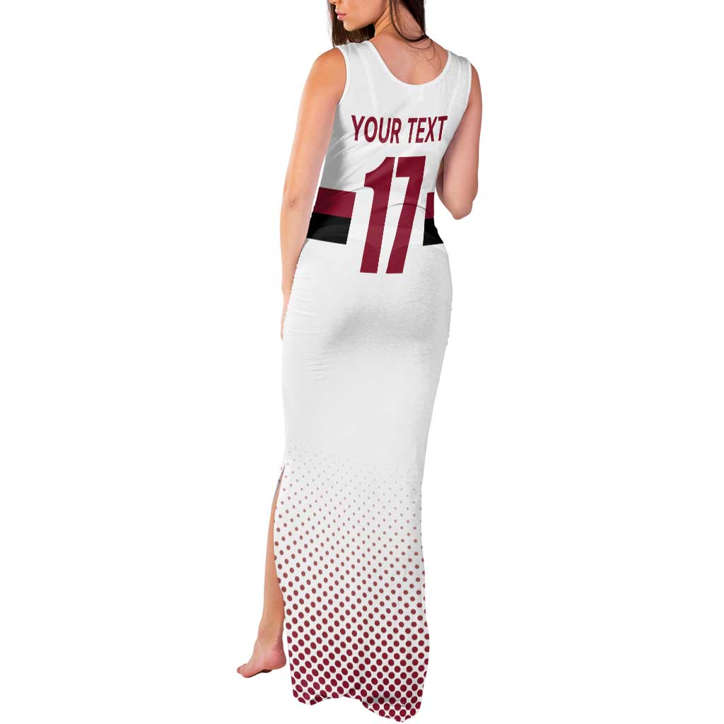 Custom Latvia Ice Hockey Champions Tank Maxi Dress Come on Latvija White style