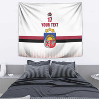 Custom Latvia Ice Hockey Champions Tapestry Come on Latvija White style