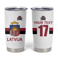 Custom Latvia Ice Hockey Champions Tumbler Cup Come on Latvija White style
