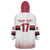 Custom Latvia Ice Hockey Champions Wearable Blanket Hoodie Come on Latvija White style