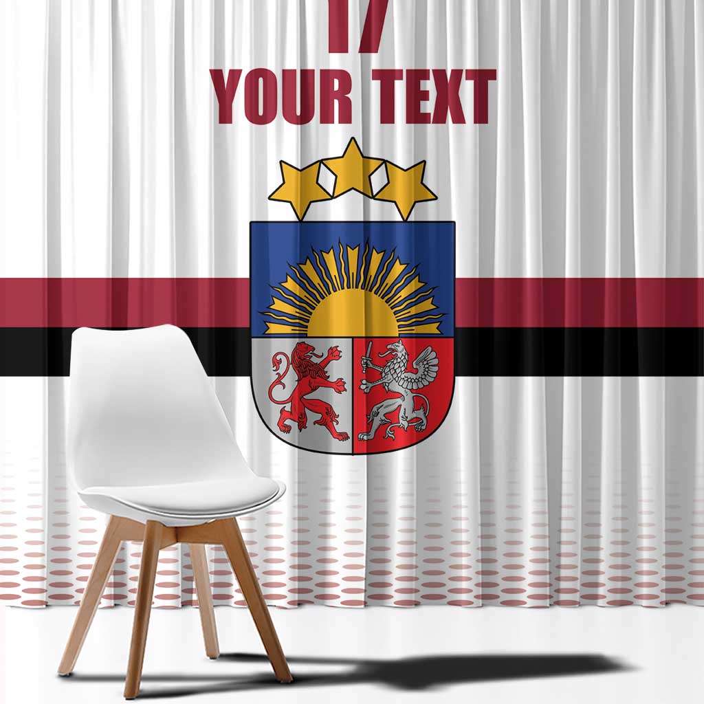 Custom Latvia Ice Hockey Champions Window Curtain Come on Latvija White style