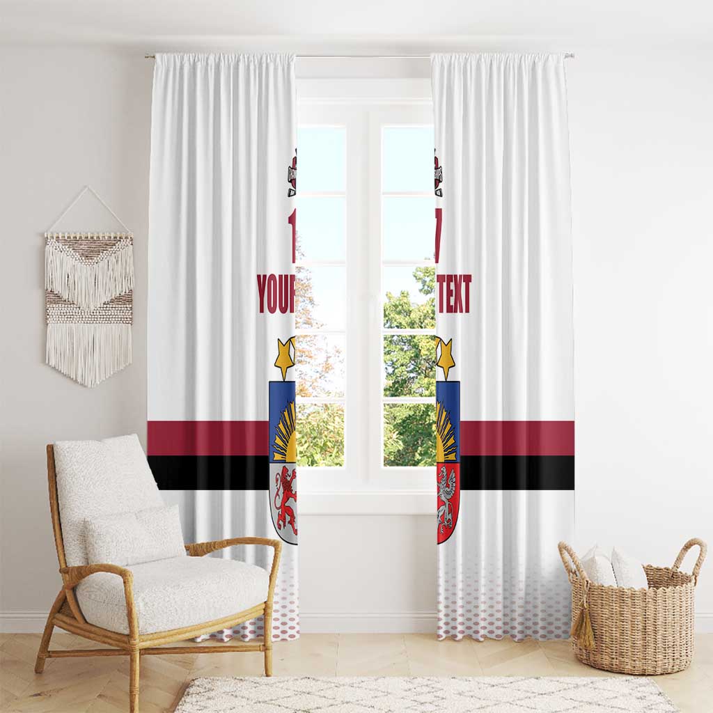 Custom Latvia Ice Hockey Champions Window Curtain Come on Latvija White style