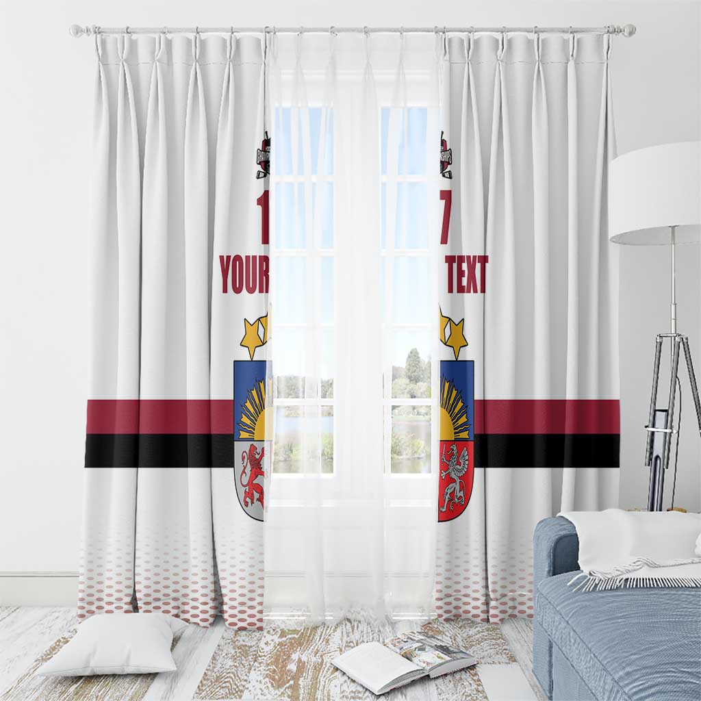 Custom Latvia Ice Hockey Champions Window Curtain Come on Latvija White style