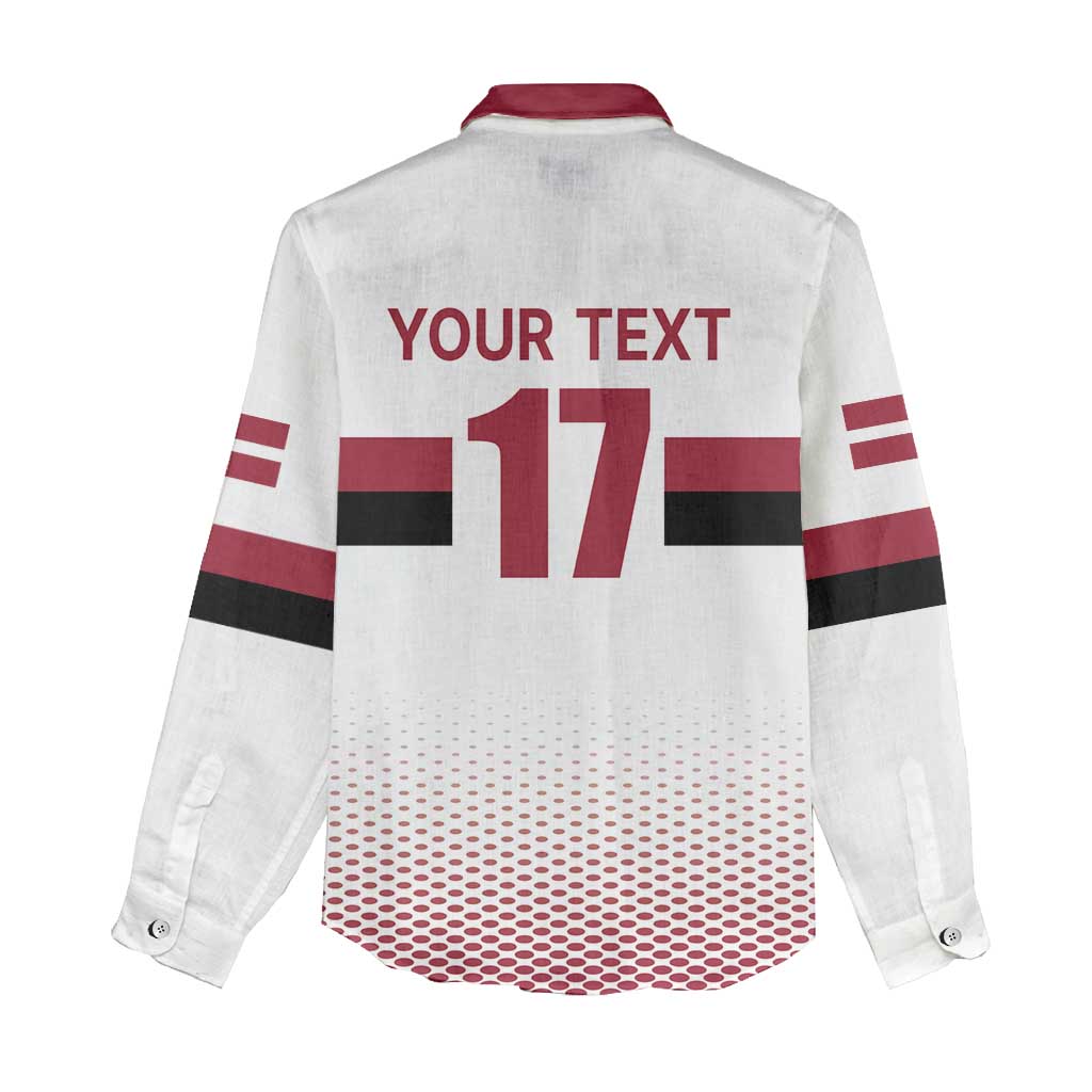 Custom Latvia Ice Hockey Champions Women Casual Shirt Come on Latvija White style
