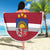 Custom Latvia Ice Hockey Champions Beach Blanket Come on Latvija Red style