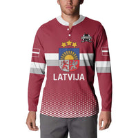 Custom Latvia Ice Hockey Champions Button Sweatshirt Come on Latvija Red style