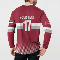 Custom Latvia Ice Hockey Champions Button Sweatshirt Come on Latvija Red style