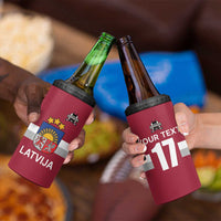 Custom Latvia Ice Hockey Champions 4 in 1 Can Cooler Tumbler Come on Latvija Red style