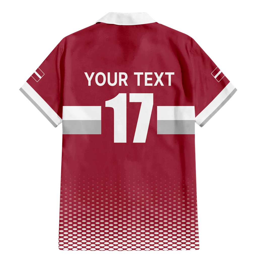 Custom Latvia Ice Hockey Champions Family Matching Mermaid Dress and Hawaiian Shirt Come on Latvija Red style