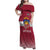 Custom Latvia Ice Hockey Champions Family Matching Off Shoulder Maxi Dress and Hawaiian Shirt Come on Latvija Red style