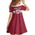 Custom Latvia Ice Hockey Champions Family Matching Off Shoulder Short Dress and Hawaiian Shirt Come on Latvija Red style