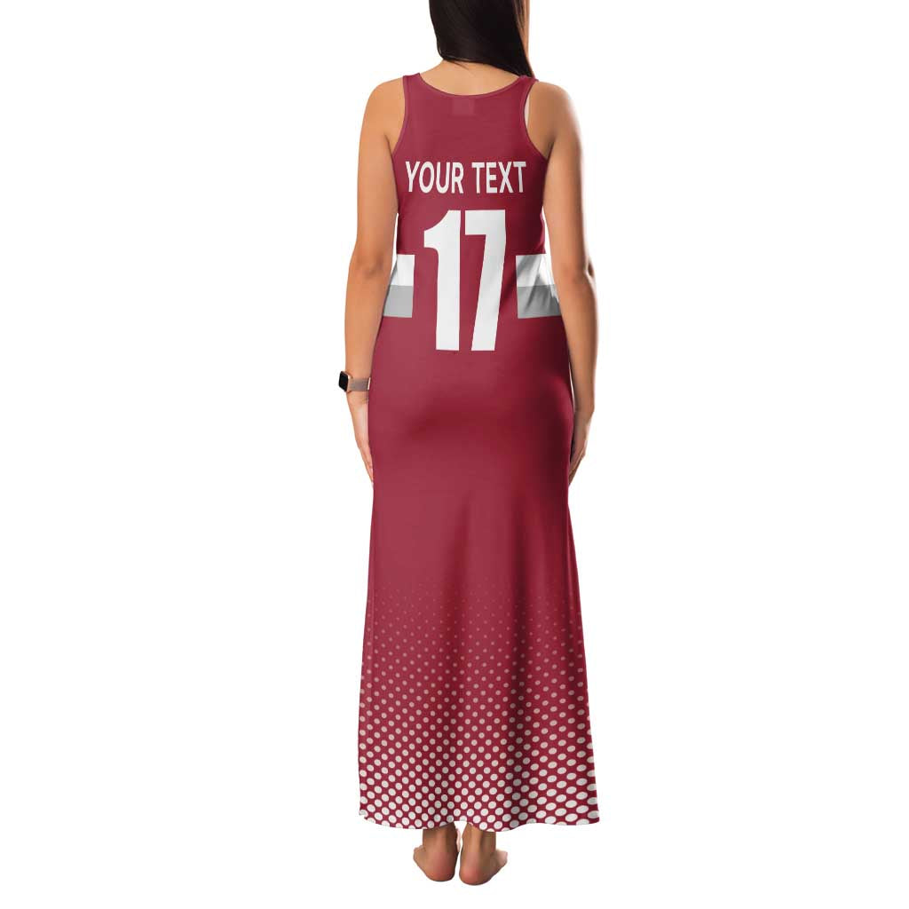 Custom Latvia Ice Hockey Champions Family Matching Tank Maxi Dress and Hawaiian Shirt Come on Latvija Red style