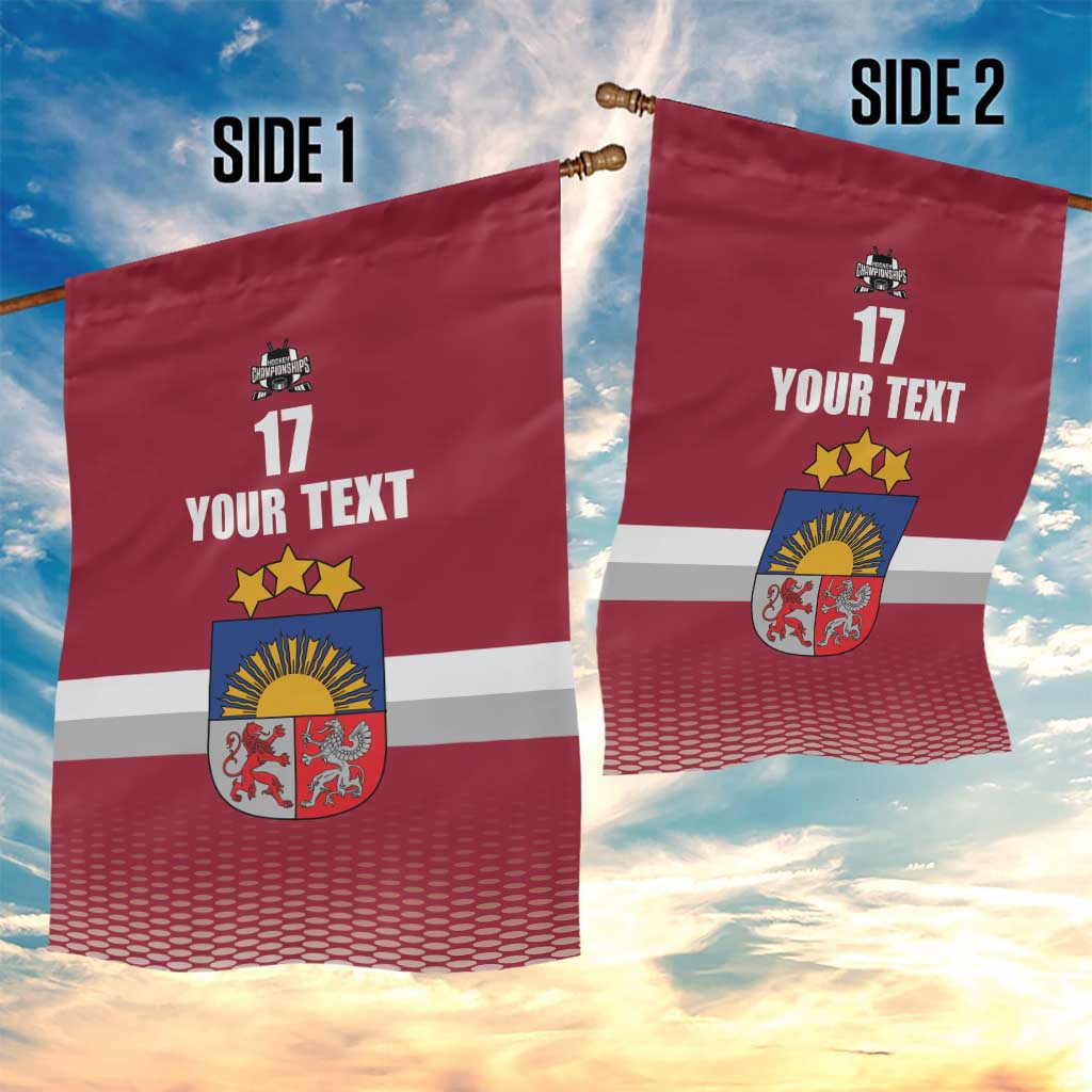 Custom Latvia Ice Hockey Champions Garden Flag Come on Latvija Red style