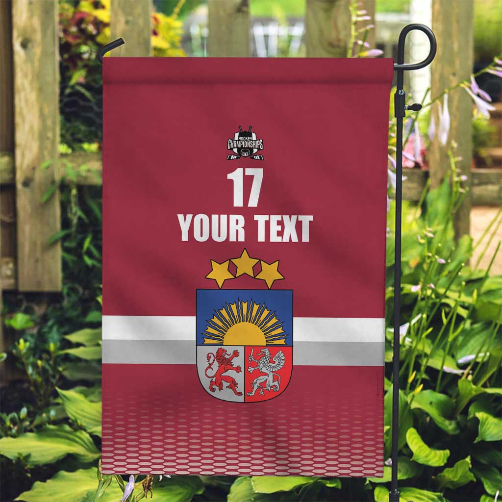 Custom Latvia Ice Hockey Champions Garden Flag Come on Latvija Red style