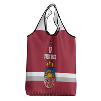 Custom Latvia Ice Hockey Champions Grocery Bag Come on Latvija Red style