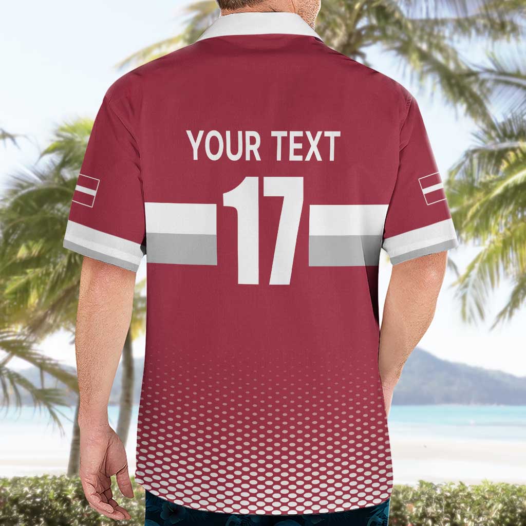 Custom Latvia Ice Hockey Champions Hawaiian Shirt Come on Latvija Red style