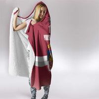 Custom Latvia Ice Hockey Champions Hooded Blanket Come on Latvija Red style