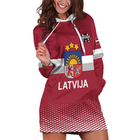 Custom Latvia Ice Hockey Champions Hoodie Dress Come on Latvija Red style