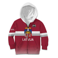 Custom Latvia Ice Hockey Champions Kid Hoodie Come on Latvija Red style