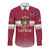 Custom Latvia Ice Hockey Champions Long Sleeve Button Shirt Come on Latvija Red style