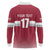 Custom Latvia Ice Hockey Champions Long Sleeve Polo Shirt Come on Latvija Red style