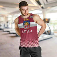 Custom Latvia Ice Hockey Champions Men Tank Top Come on Latvija Red style