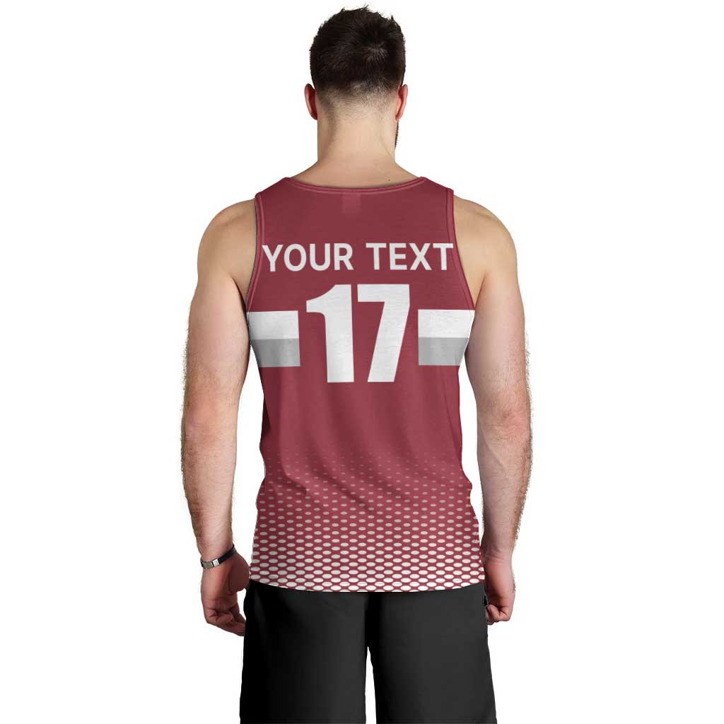 Custom Latvia Ice Hockey Champions Men Tank Top Come on Latvija Red style