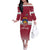 Custom Latvia Ice Hockey Champions Off The Shoulder Long Sleeve Dress Come on Latvija Red style