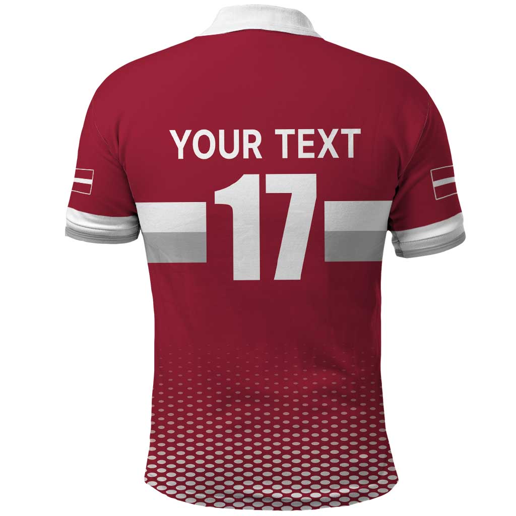 Custom Latvia Ice Hockey Champions Polo Shirt Come on Latvija Red style