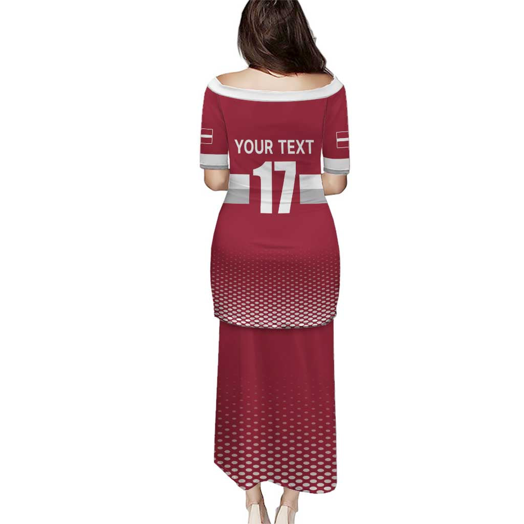 Custom Latvia Ice Hockey Champions Puletasi Come on Latvija Red style