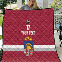 Custom Latvia Ice Hockey Champions Quilt Come on Latvija Red style
