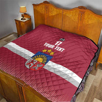 Custom Latvia Ice Hockey Champions Quilt Come on Latvija Red style