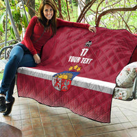 Custom Latvia Ice Hockey Champions Quilt Come on Latvija Red style