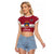 Custom Latvia Ice Hockey Champions Raglan Cropped T Shirt Come on Latvija Red style