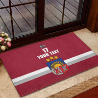 Custom Latvia Ice Hockey Champions Rubber Doormat Come on Latvija Red style