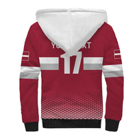 Custom Latvia Ice Hockey Champions Sherpa Hoodie Come on Latvija Red style