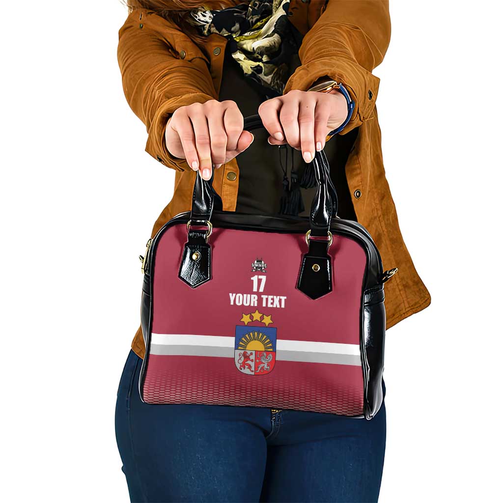 Custom Latvia Ice Hockey Champions Shoulder Handbag Come on Latvija Red style