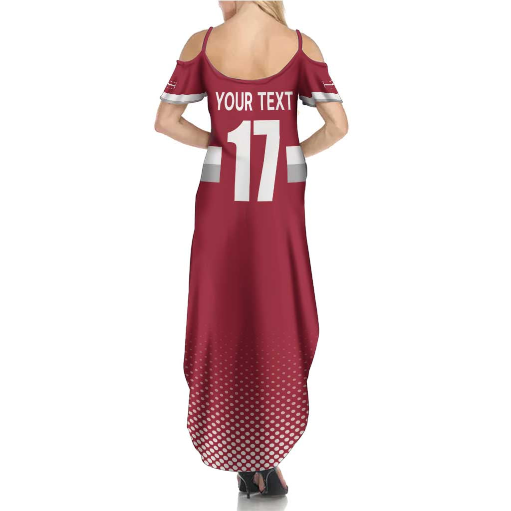 Custom Latvia Ice Hockey Champions Summer Maxi Dress Come on Latvija Red style