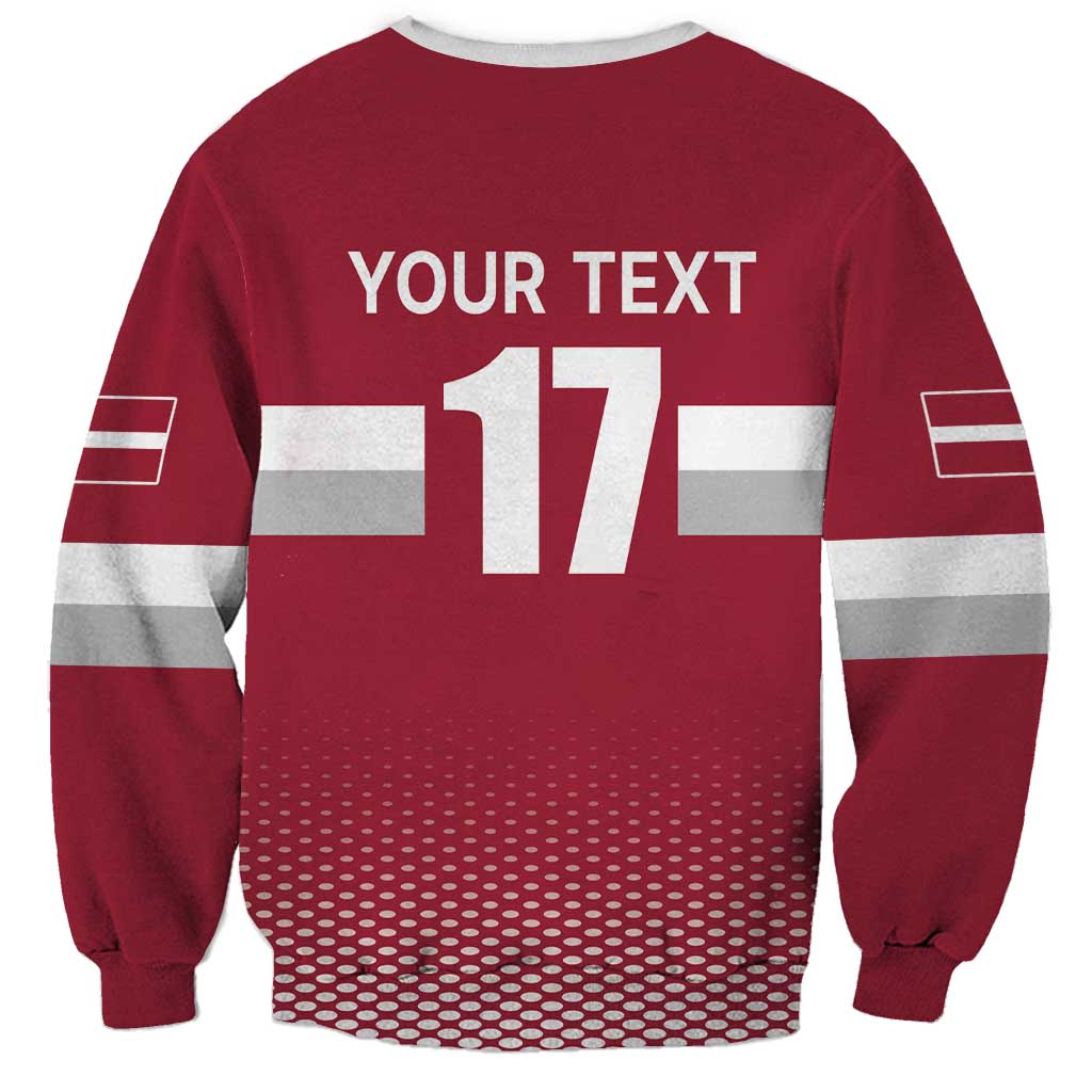 Custom Latvia Ice Hockey Champions Sweatshirt Come on Latvija Red style