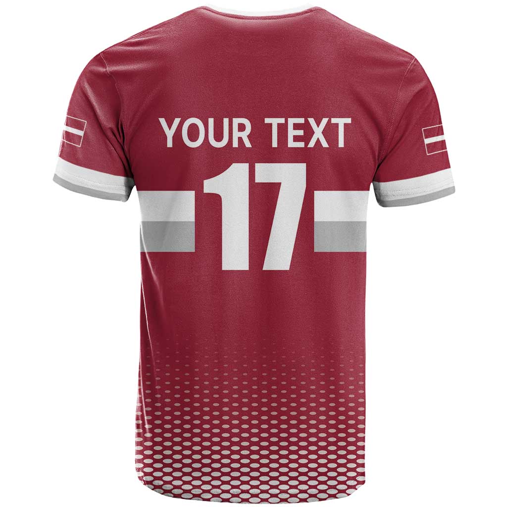 Custom Latvia Ice Hockey Champions T Shirt Come on Latvija Red style
