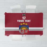 Custom Latvia Ice Hockey Champions Tablecloth Come on Latvija Red style