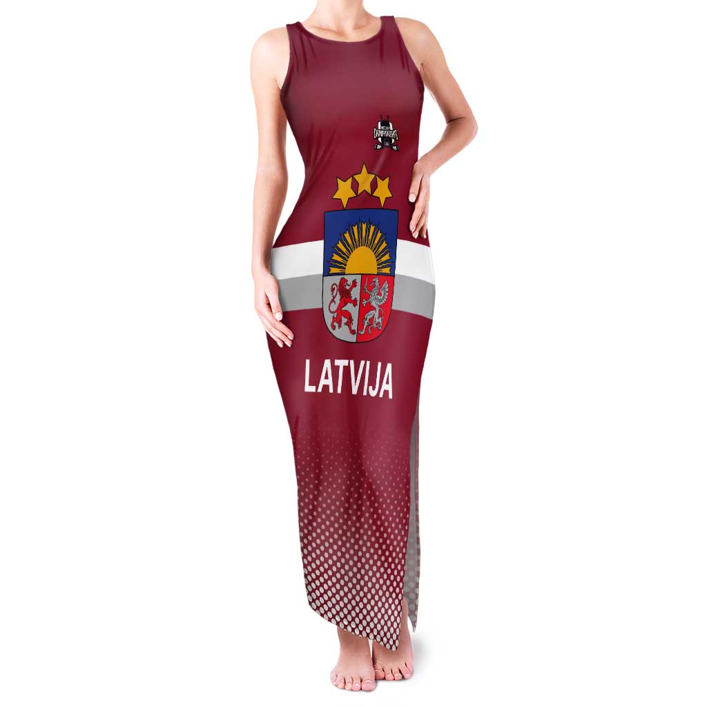 Custom Latvia Ice Hockey Champions Tank Maxi Dress Come on Latvija Red style