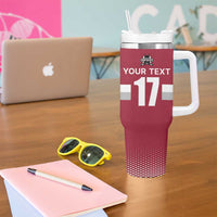 Custom Latvia Ice Hockey Champions Tumbler With Handle Come on Latvija Red style