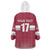 Custom Latvia Ice Hockey Champions Wearable Blanket Hoodie Come on Latvija Red style