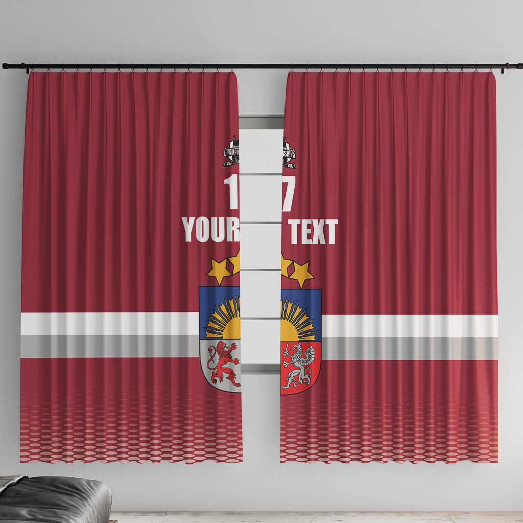 Custom Latvia Ice Hockey Champions Window Curtain Come on Latvija Red style