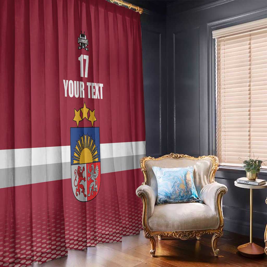 Custom Latvia Ice Hockey Champions Window Curtain Come on Latvija Red style